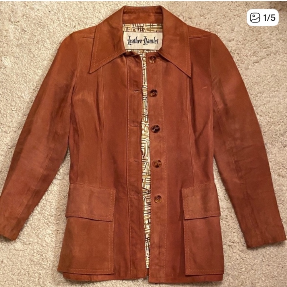 VTG vintage tan suede leather jacket
